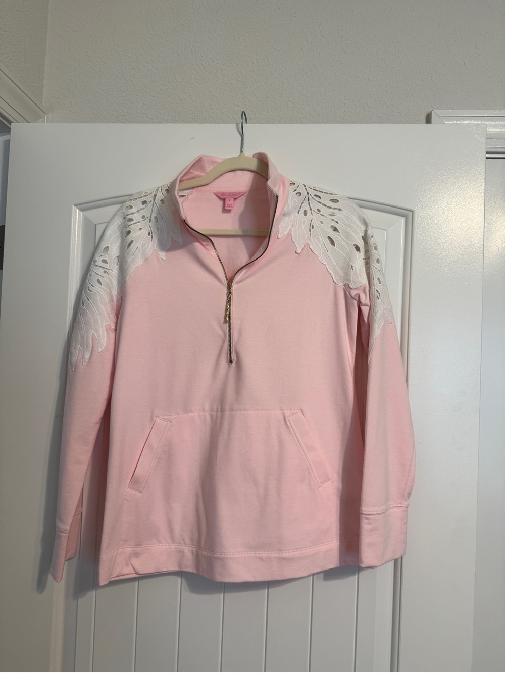 Lilly Pulitzer Light Pink Zip-Up Top